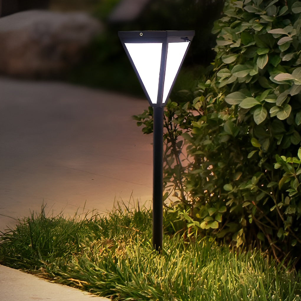 Modern Solar LED Pathway Post Lights Waterproof Outdoor Landscape Lighting for Garden and Villa