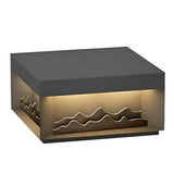 Modern Solar LED Post Cap Light Waterproof Mountain Landscape Design Outdoor Fence Lamp
