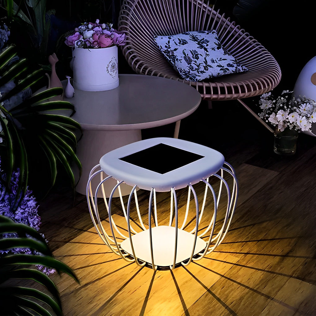 Modern Solar Outdoor Floor Lamp LED Waterproof Decorative Garden Lantern for Patio and Terrace