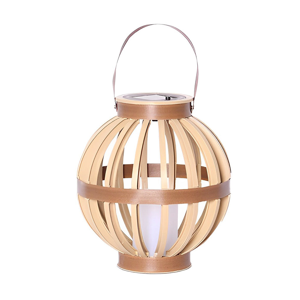 Modern Solar Outdoor Lantern Waterproof Rattan Style LED Hanging Garden Light for Balcony