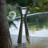 Modern Solar Outdoor Pathway Lights Waterproof Stainless Steel LED Landscape Garden Bollard Lamp