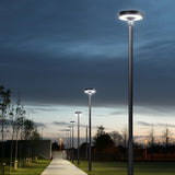 Modern Solar Outdoor Post Lamp Waterproof LED Garden Street Light with Remote Control