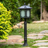Modern Solar Outdoor Post Light with 3 Step Dimming Waterproof LED Garden Landscape Lamp