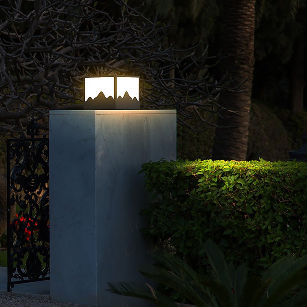 Modern Solar Post Light Waterproof LED Outdoor Landscape Lighting for Fence and Garden