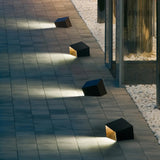 Modern Solar Powered Cube Garden Light Waterproof Outdoor Patio LED Lamp