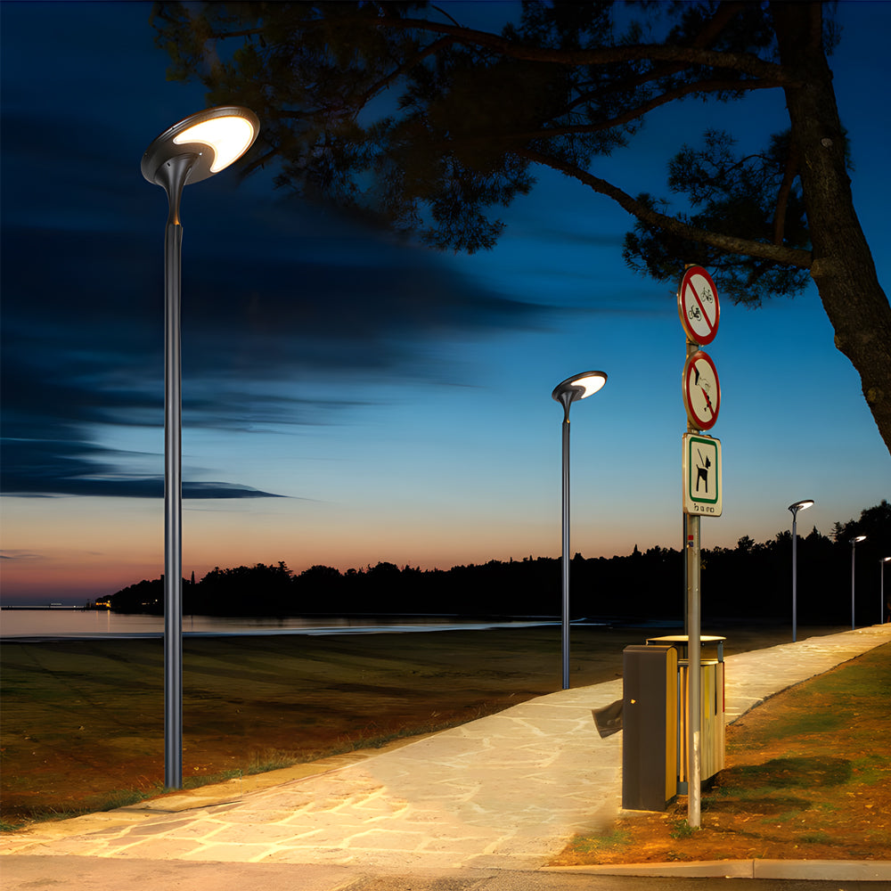 Modern Solar Powered LED Lamp Post Outdoor IP65 Waterproof Street Light for Gardens and Parks