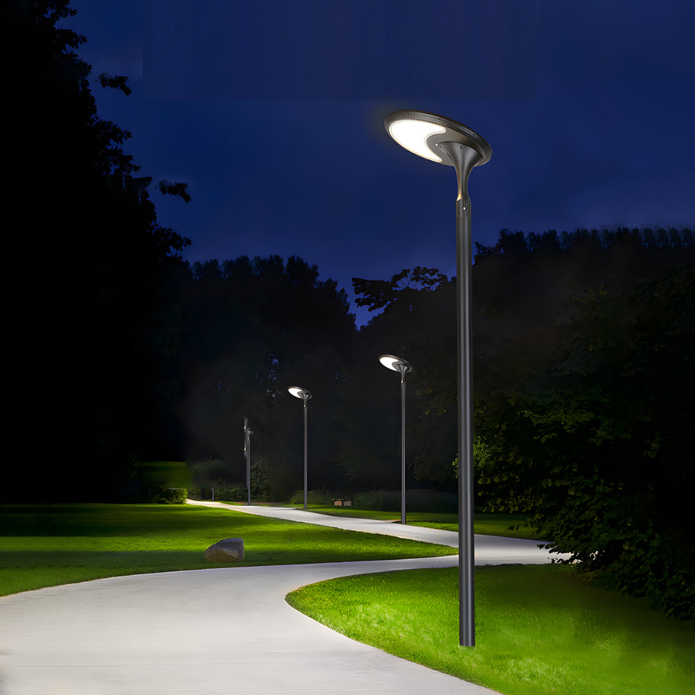 Modern Solar Powered LED Lamp Post Outdoor IP65 Waterproof Street Light for Gardens and Parks