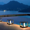 Modern Solar Powered LED Outdoor Post Lights Waterproof Aluminum Pillar Lamp for Garden Path