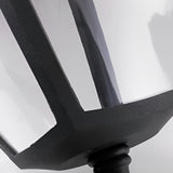 Modern Solar Powered LED Outdoor Wall Sconce Black Aluminum Porch Light with Dual Color Modes