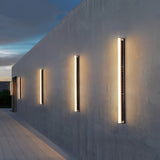 Modern Solar Powered LED Outdoor Wall Sconce Waterproof Linear Acrylic Porch Light