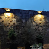 Modern Solar Powered Motion Sensor Wall Sconce Waterproof Outdoor Up and Down LED Security Light