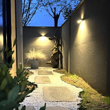 Modern Solar Powered Motion Sensor Wall Sconce Waterproof Outdoor Up and Down LED Security Light