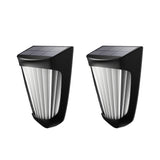 Modern Solar Powered Outdoor Fence Lights Pack of 2 with 10 LED Beads and IP64 Waterproof Rating