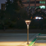 Modern Solar Powered Outdoor Garden Post Light Waterproof Dual Motion Sensor LED Pole Lamp