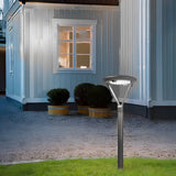 Modern Solar Powered Outdoor Garden Post Light Waterproof Dual Motion Sensor LED Pole Lamp