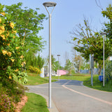 Modern Solar Powered Outdoor Garden Post Light Waterproof Dual Motion Sensor LED Pole Lamp