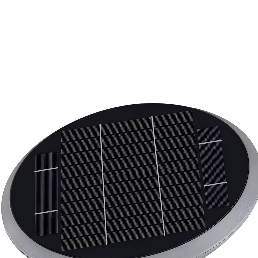 Modern Solar Powered Outdoor Garden Post Light Waterproof Dual Motion Sensor LED Pole Lamp
