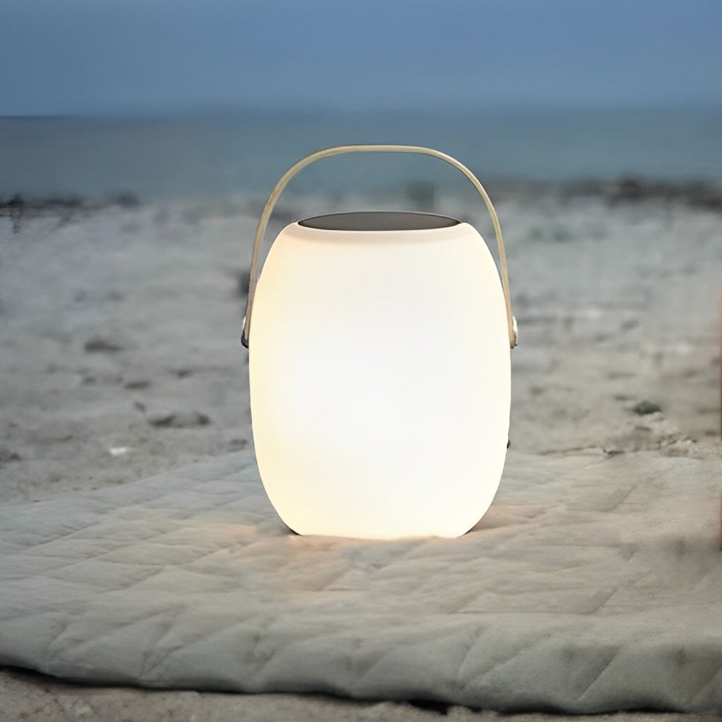Modern Solar Powered Outdoor Lantern Waterproof Portable LED Table Lamp for Patio