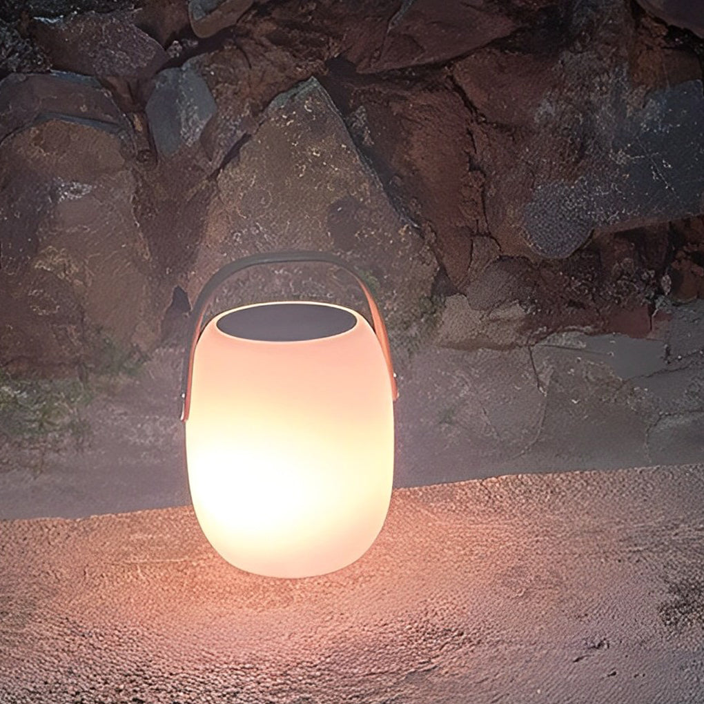 Modern Solar Powered Outdoor Lantern Waterproof Portable LED Table Lamp for Patio