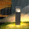 Modern Solar Powered Outdoor LED Pathway Light Waterproof Black Landscape Lawn Lamp for Garden