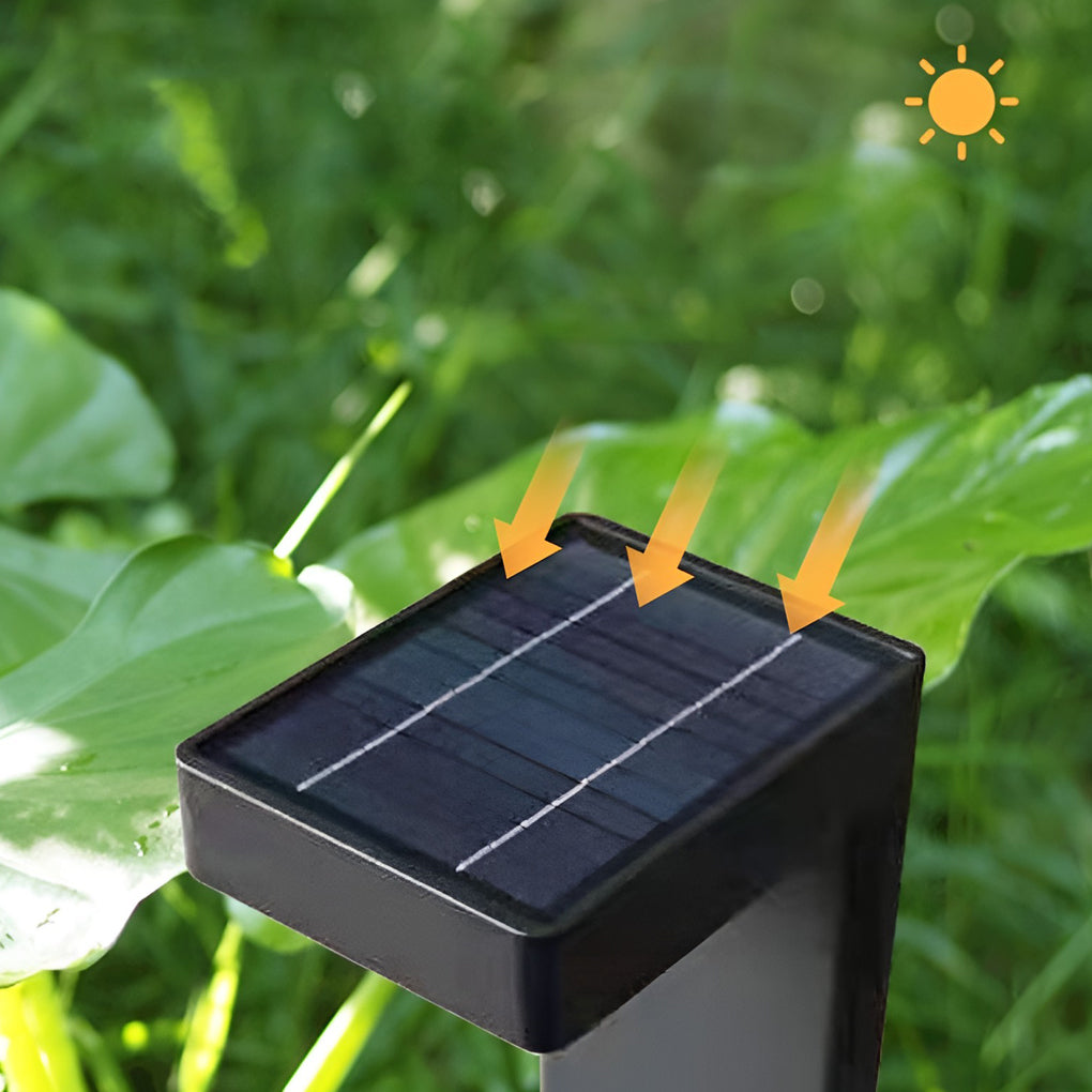Modern Solar Powered Outdoor Pathway Lights IP65 Waterproof LED Landscape Walkway Garden Lighting
