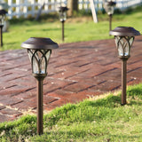 Modern Solar Powered Outdoor Pathway Lights Waterproof Stainless Steel Landscape Garden Lighting