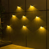 Modern Solar Powered RGB Color Changing Wall Washer Lights Waterproof Outdoor LED Sconces 2 Pack