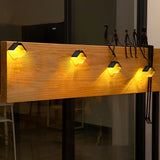 Modern Solar Powered RGB Color Changing Wall Washer Lights Waterproof Outdoor LED Sconces 2 Pack