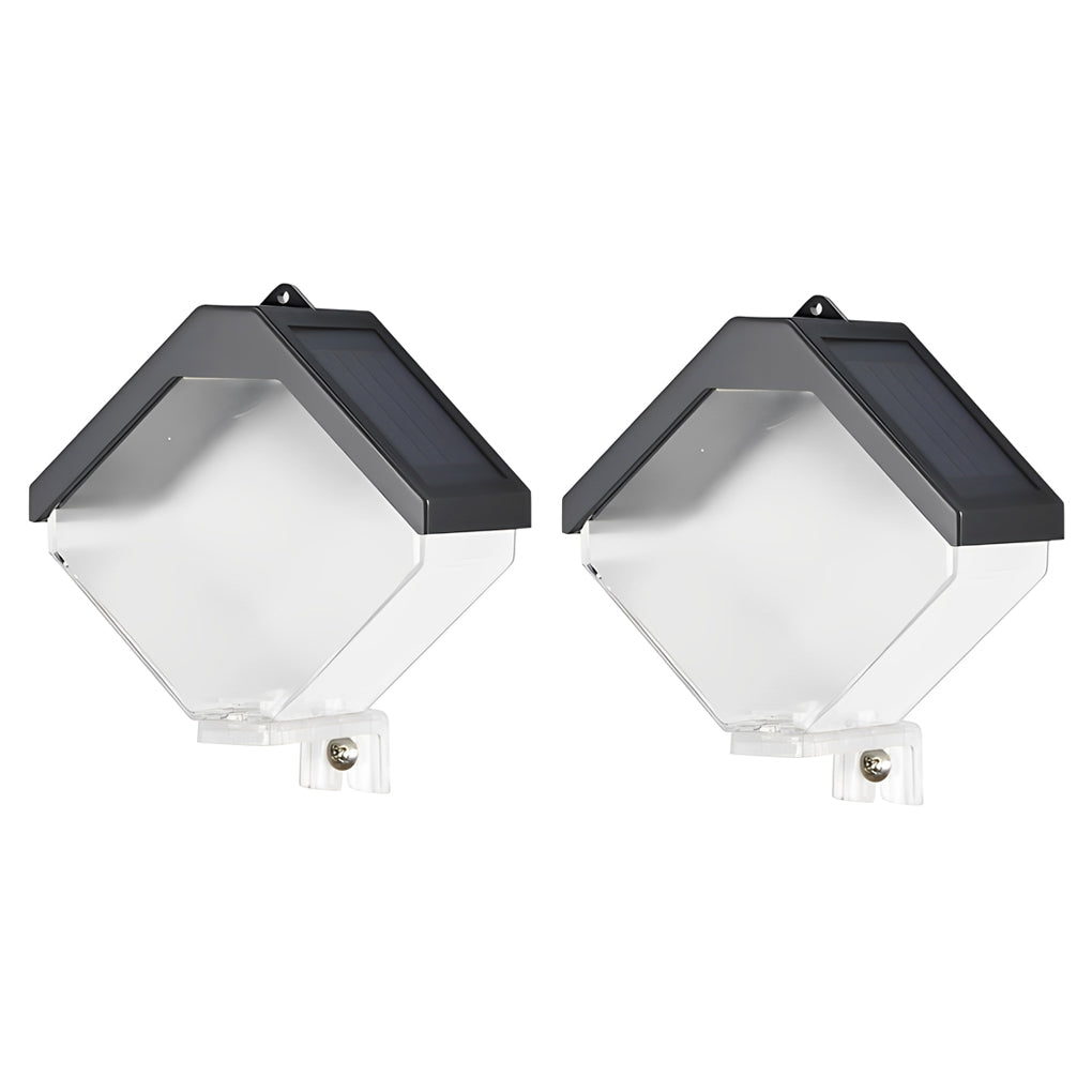 Modern Solar Powered RGB Color Changing Wall Washer Lights Waterproof Outdoor LED Sconces 2 Pack