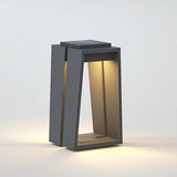 Modern Solar Powered Square LED Path Light Waterproof Outdoor Garden Lantern for Landscape Lighting