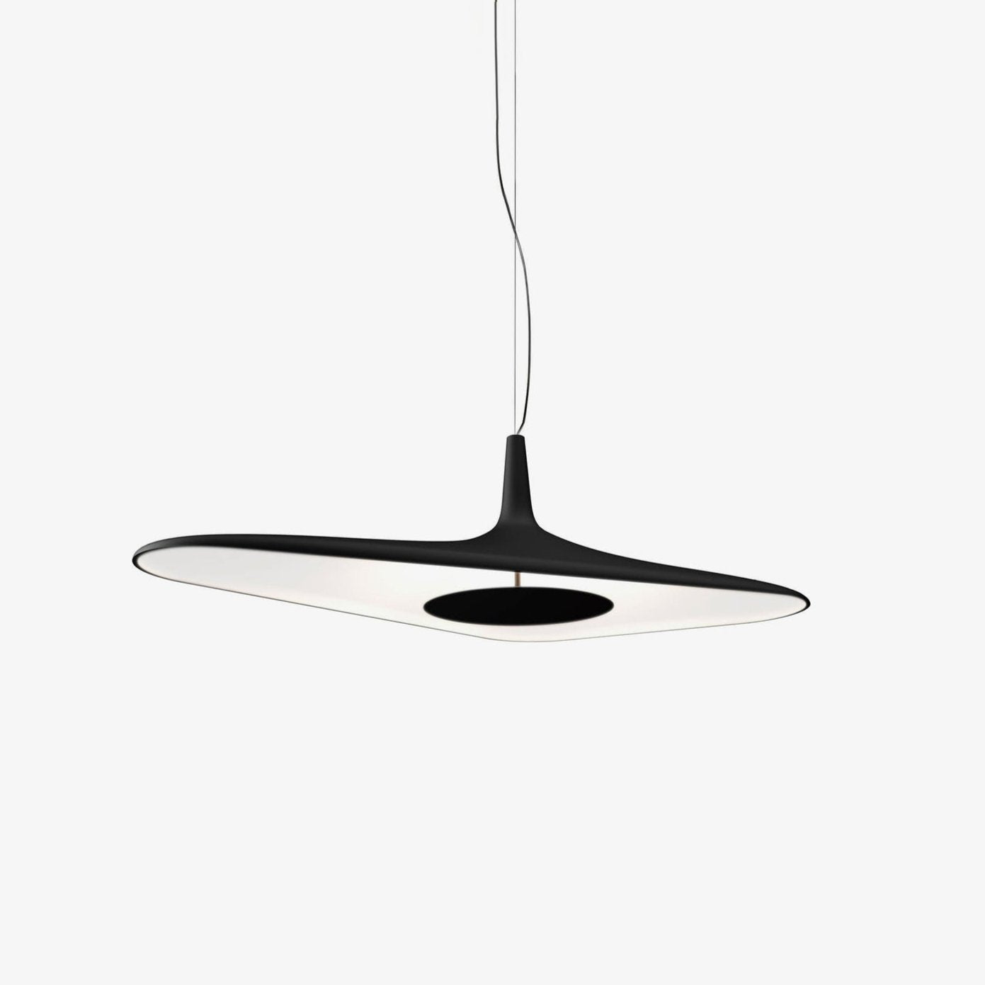 Modern Soleil Noir LED Pendant Light Slender Aerial Design Ceiling Hanging Lamp