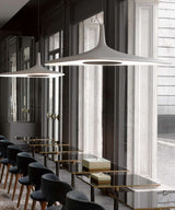 Modern Soleil Noir LED Pendant Light Slender Aerial Design Ceiling Hanging Lamp