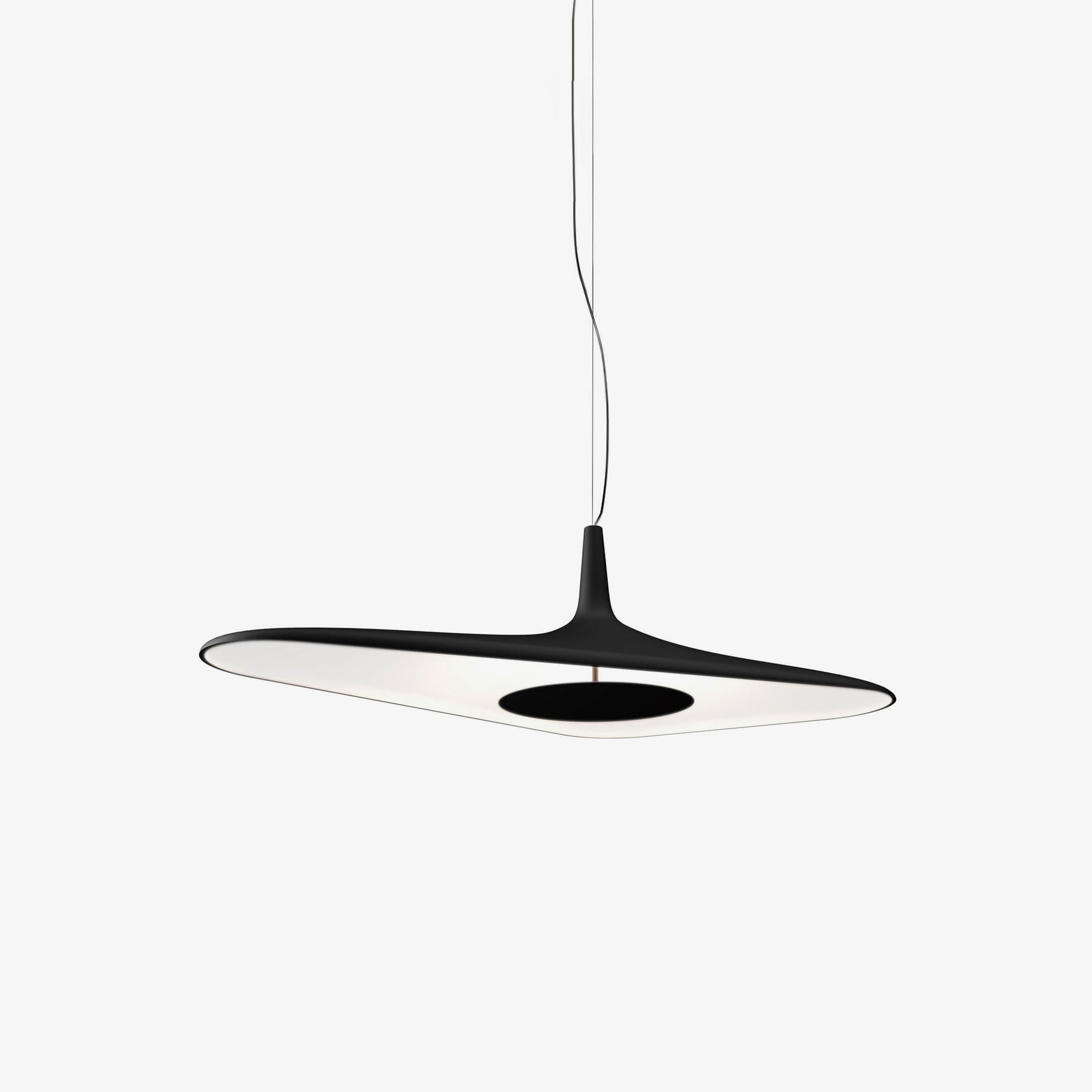 Modern Soleil Noir LED Pendant Light Slender Aerial Design Ceiling Hanging Lamp