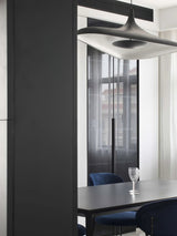 Modern Soleil Noir LED Pendant Light Slender Aerial Design Ceiling Hanging Lamp