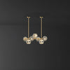 Modern Solid Brass Branch Chandelier with K9 Glass Crystal Ball Pendants for Living Room