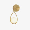 Modern Solid Brass Wall Sconce with Opal Glass Shade Set of 2 Indoor Wall Mounted Lighting Fixture
