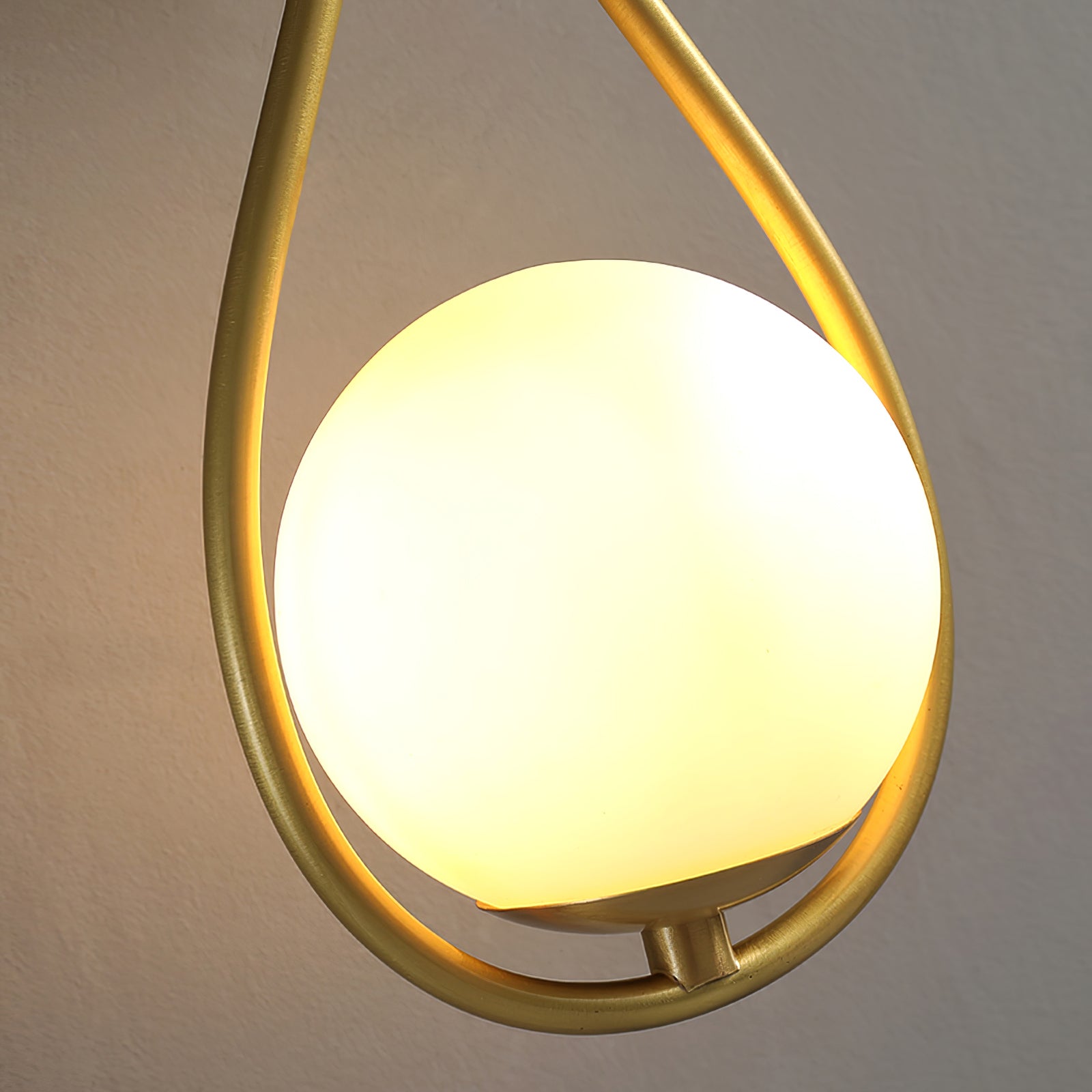 Modern Solid Brass Wall Sconce with Opal Glass Shade Set of 2 Indoor Wall Mounted Lighting Fixture