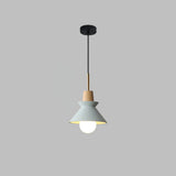 Modern Space Stone Spherical Pendant Light Resin and Wood Ceiling Hanging Lamp