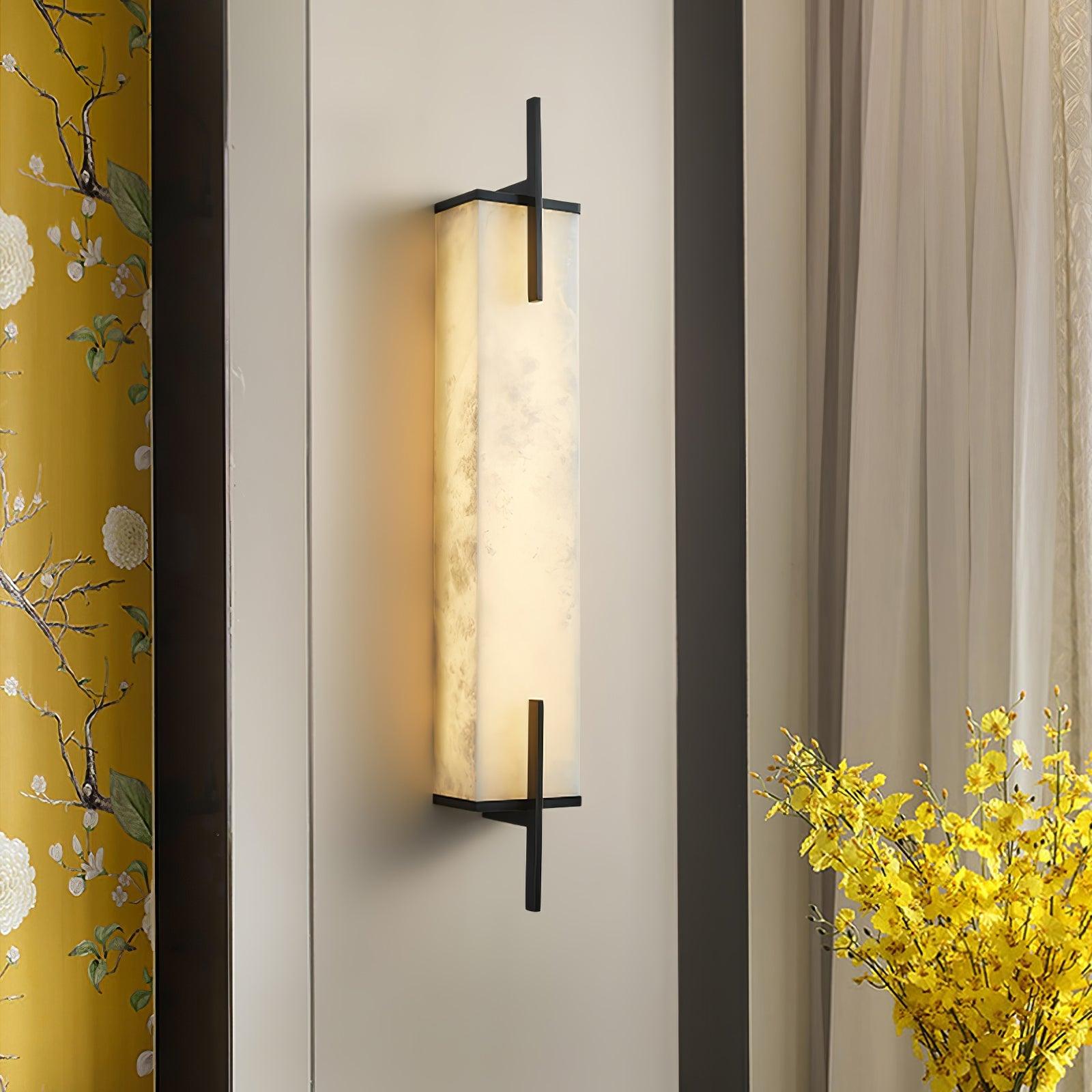 Modern Spanish Alabaster Wall Sconce with Integrated LED for Luxury Interior Lighting