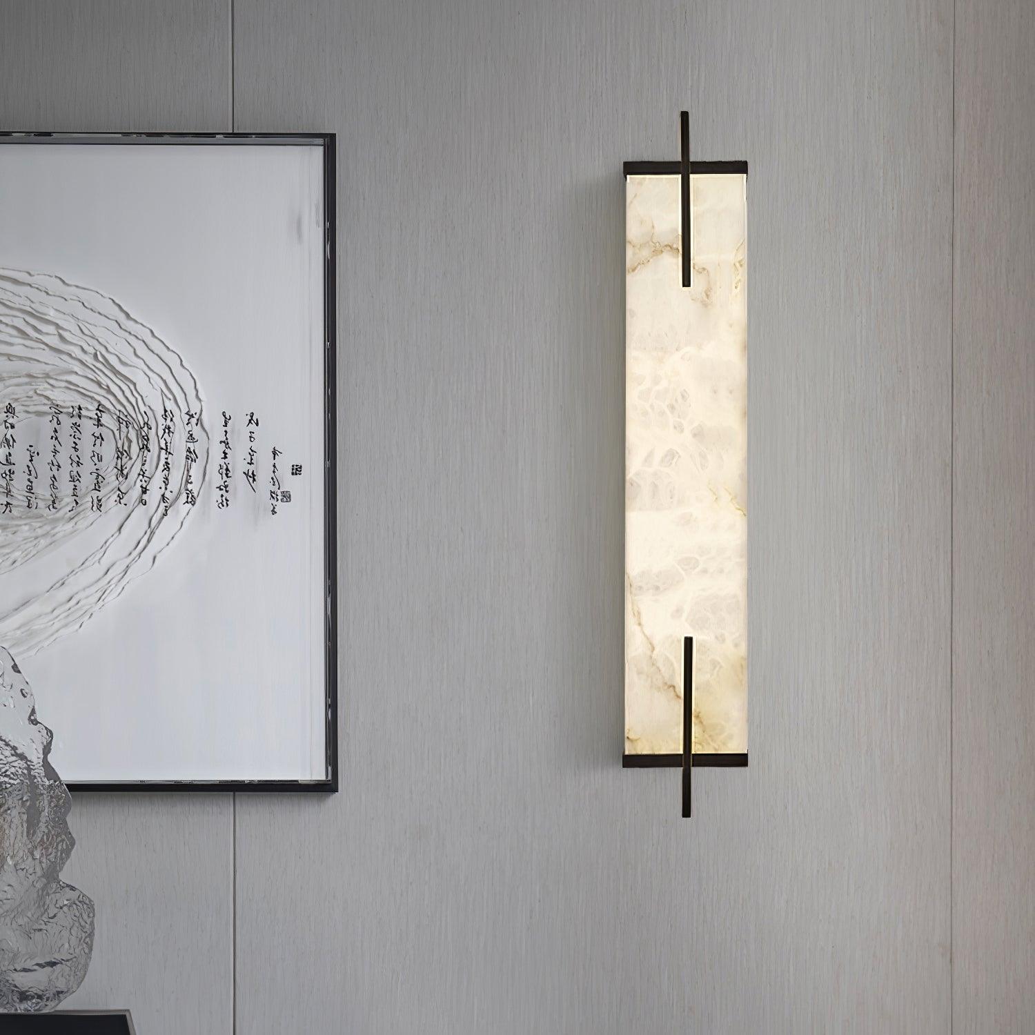 Modern Spanish Alabaster Wall Sconce with Integrated LED for Luxury Interior Lighting