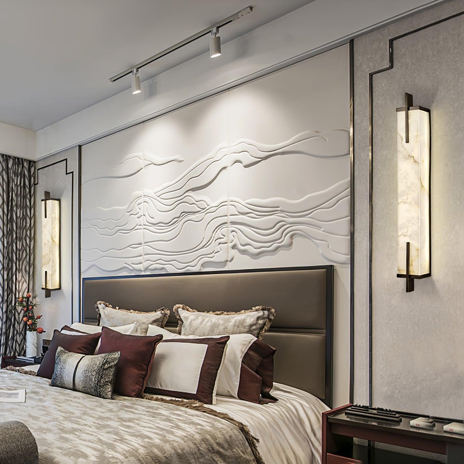 Modern Spanish Alabaster Wall Sconce with Integrated LED for Luxury Interior Lighting