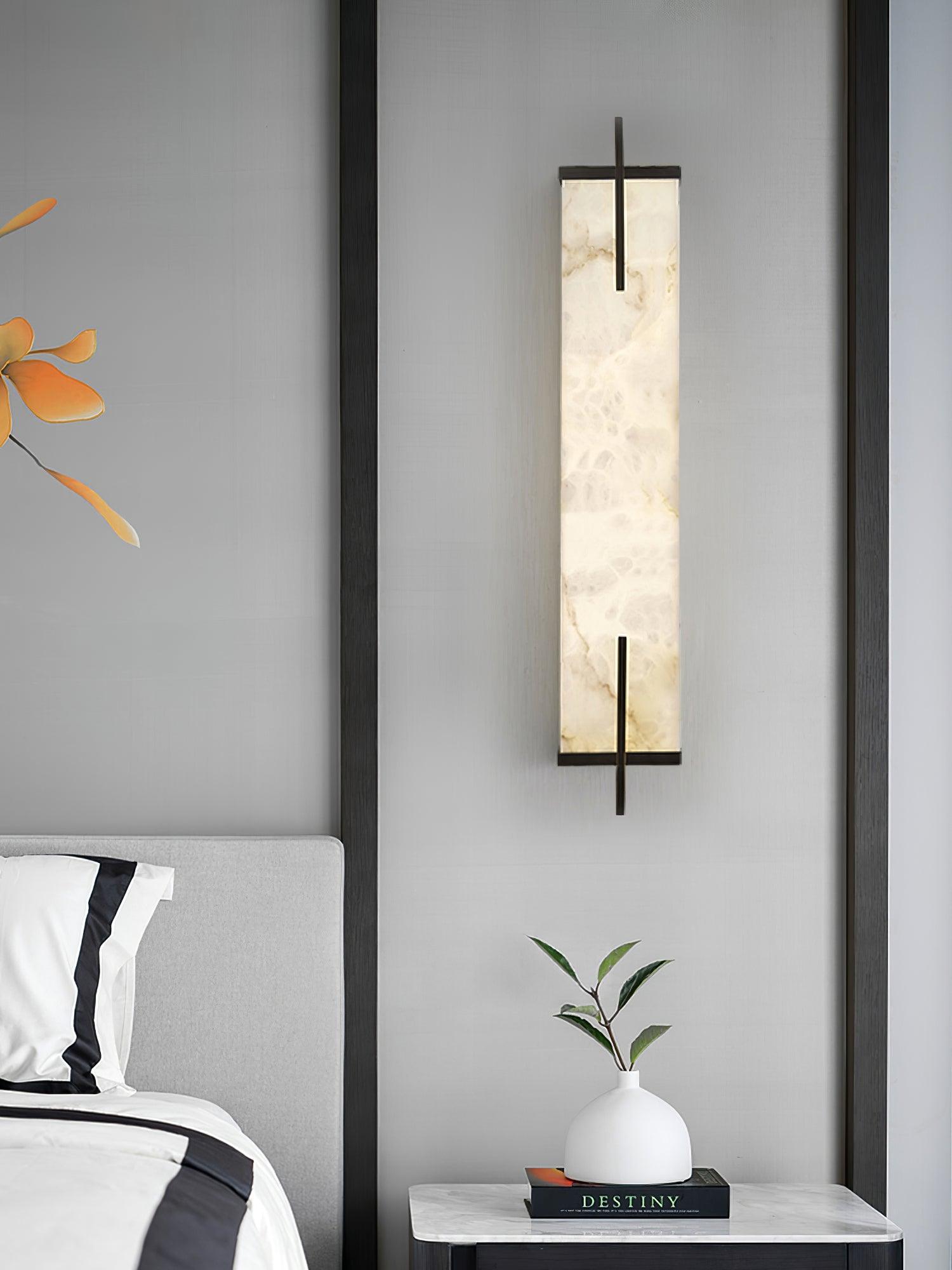 Modern Spanish Alabaster Wall Sconce with Integrated LED for Luxury Interior Lighting