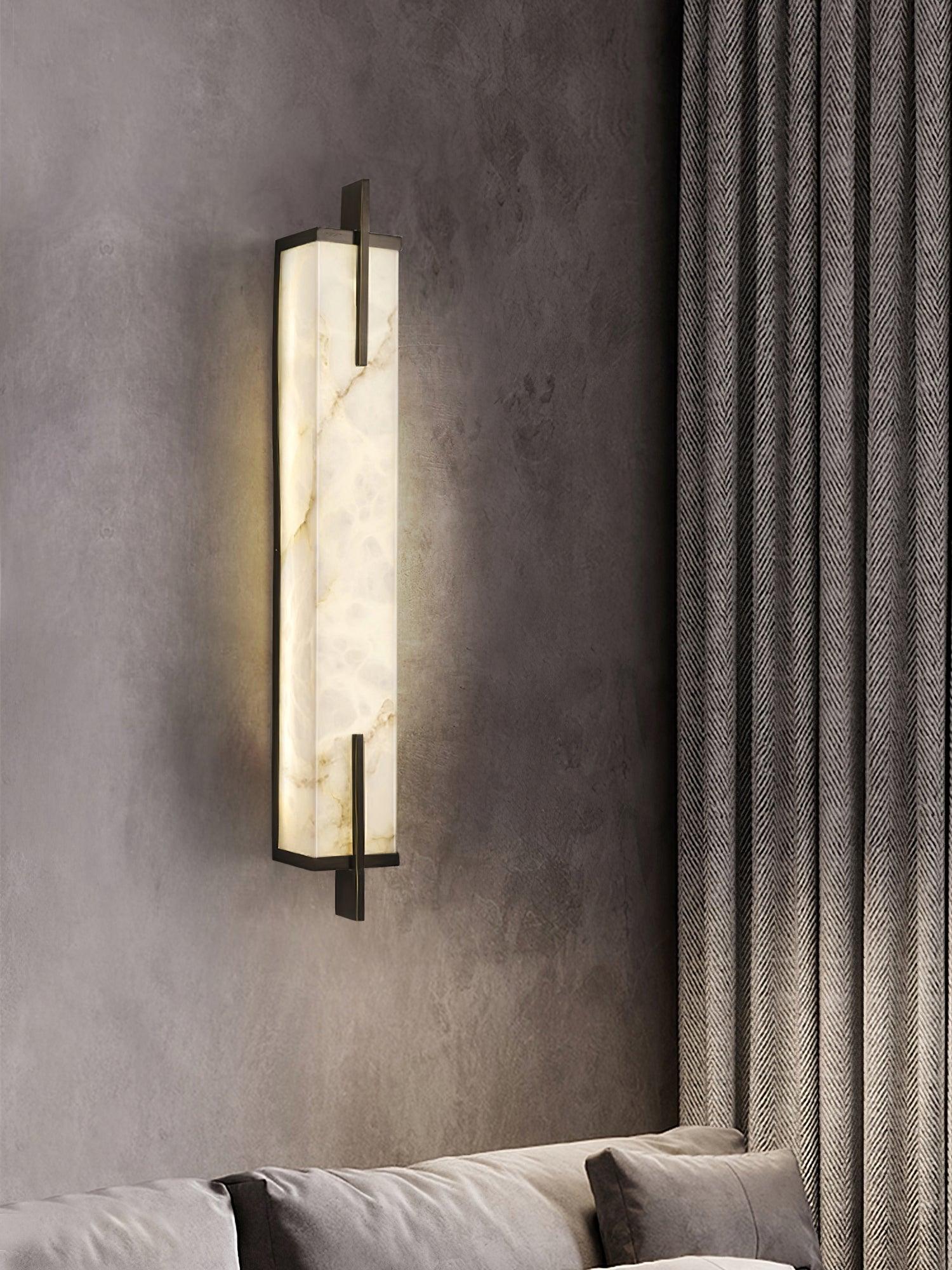 Modern Spanish Alabaster Wall Sconce with Integrated LED for Luxury Interior Lighting