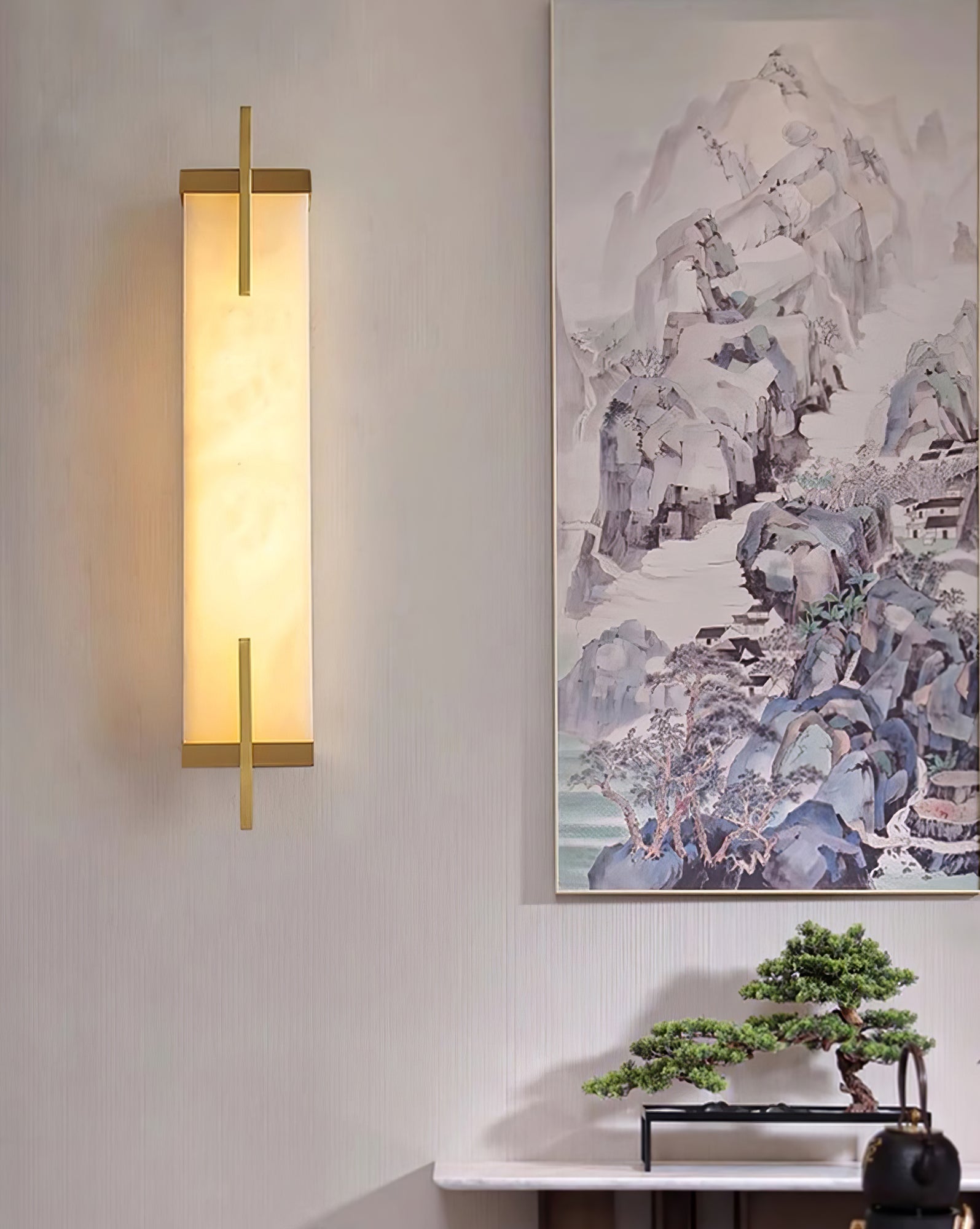 Modern Spanish Alabaster Wall Sconce with Integrated LED for Luxury Interior Lighting
