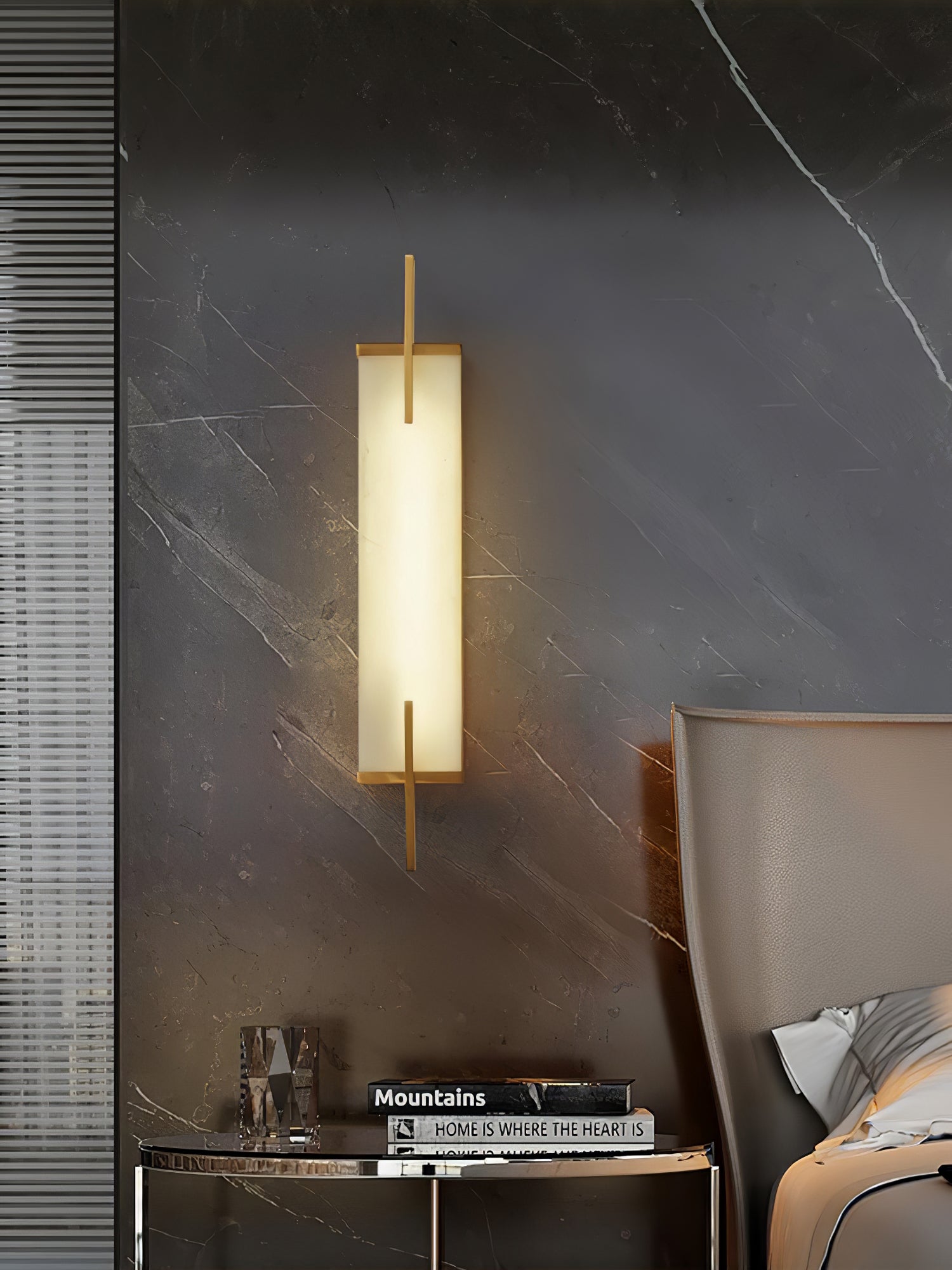 Modern Spanish Alabaster Wall Sconce with Integrated LED for Luxury Interior Lighting