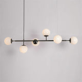 Modern Spherical Glass Bead Crown Chandelier Brass Industrial Pendant Light