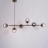 Modern Spherical Glass Bead Crown Chandelier Brass Industrial Pendant Light