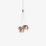 Modern Spherical Glass Bubble Pendant Light with Chrome Finish LED Hanging Fixture