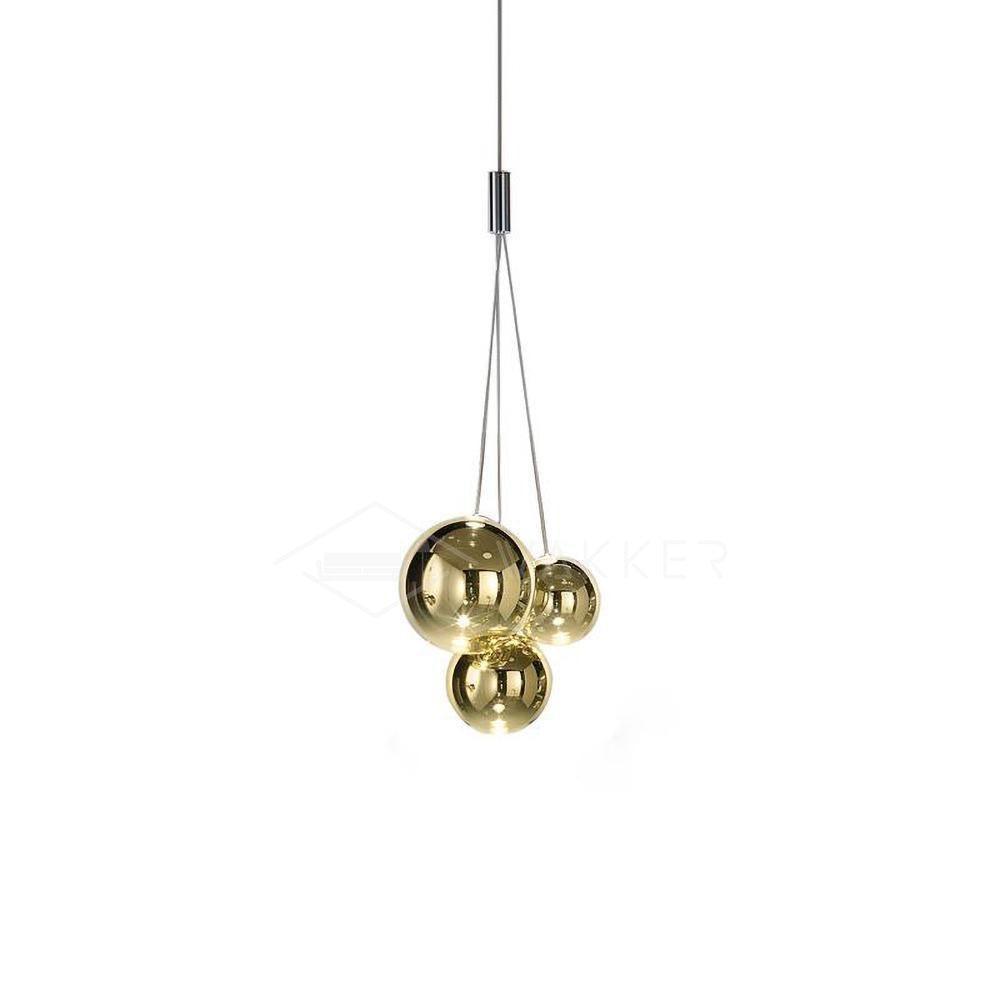 Modern Spherical Glass Bubble Pendant Light with Chrome Finish LED Hanging Fixture
