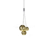 Modern Spherical Glass Bubble Pendant Light with Chrome Finish LED Hanging Fixture
